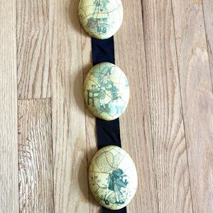 Vintage  Prairie girl ceramic decoupage. Wall hanging